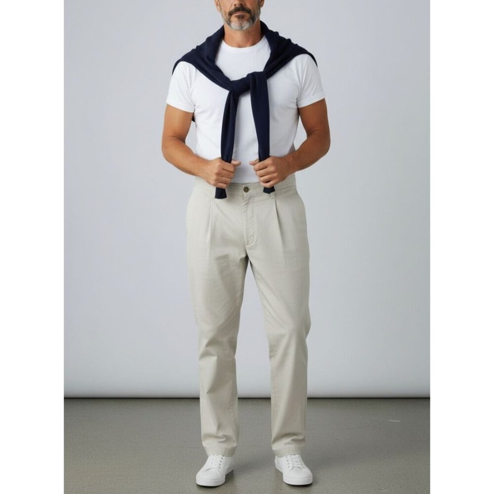 Calloway Golf Mens White Pants W36 L30 Casual Flat Front